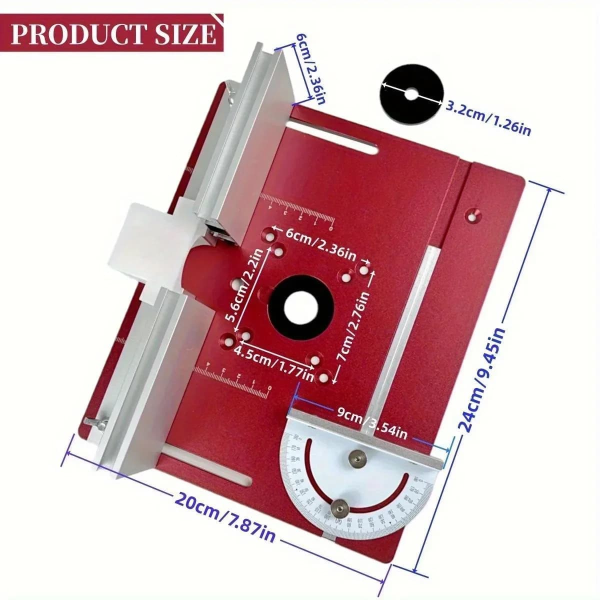 Aluminum Router Table Insert Plate with Fence