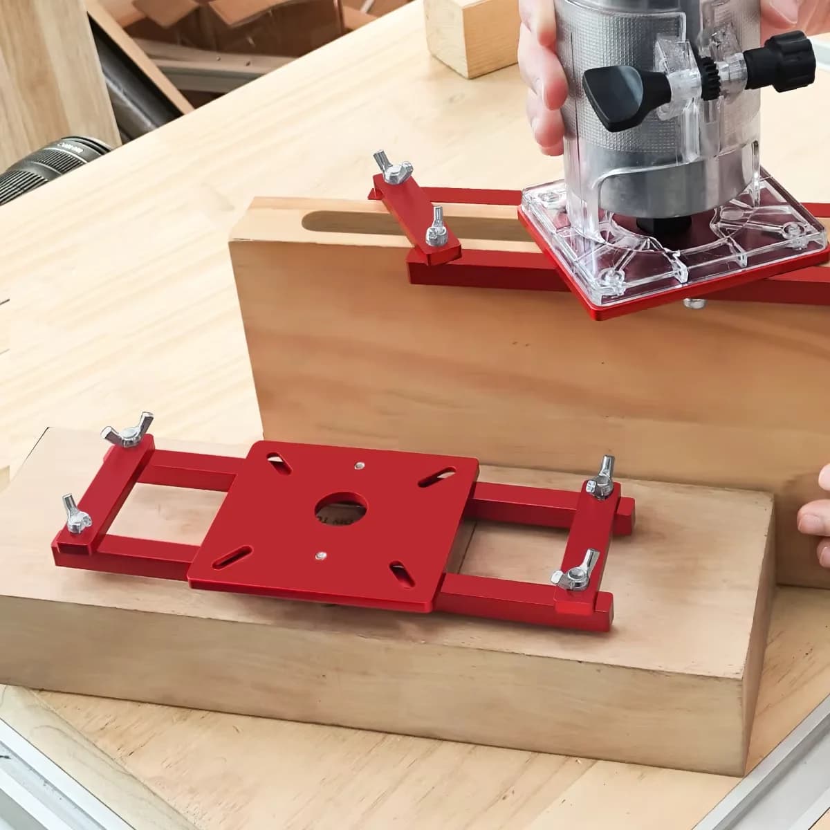 2-in-1 Center Invisible Fastener Slotting Bracket for Cabinets