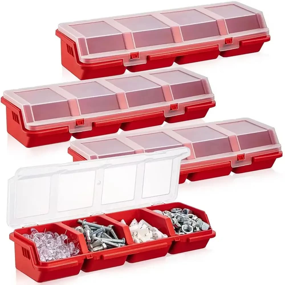Plastic Tool Storage Box with Cover for Hardware