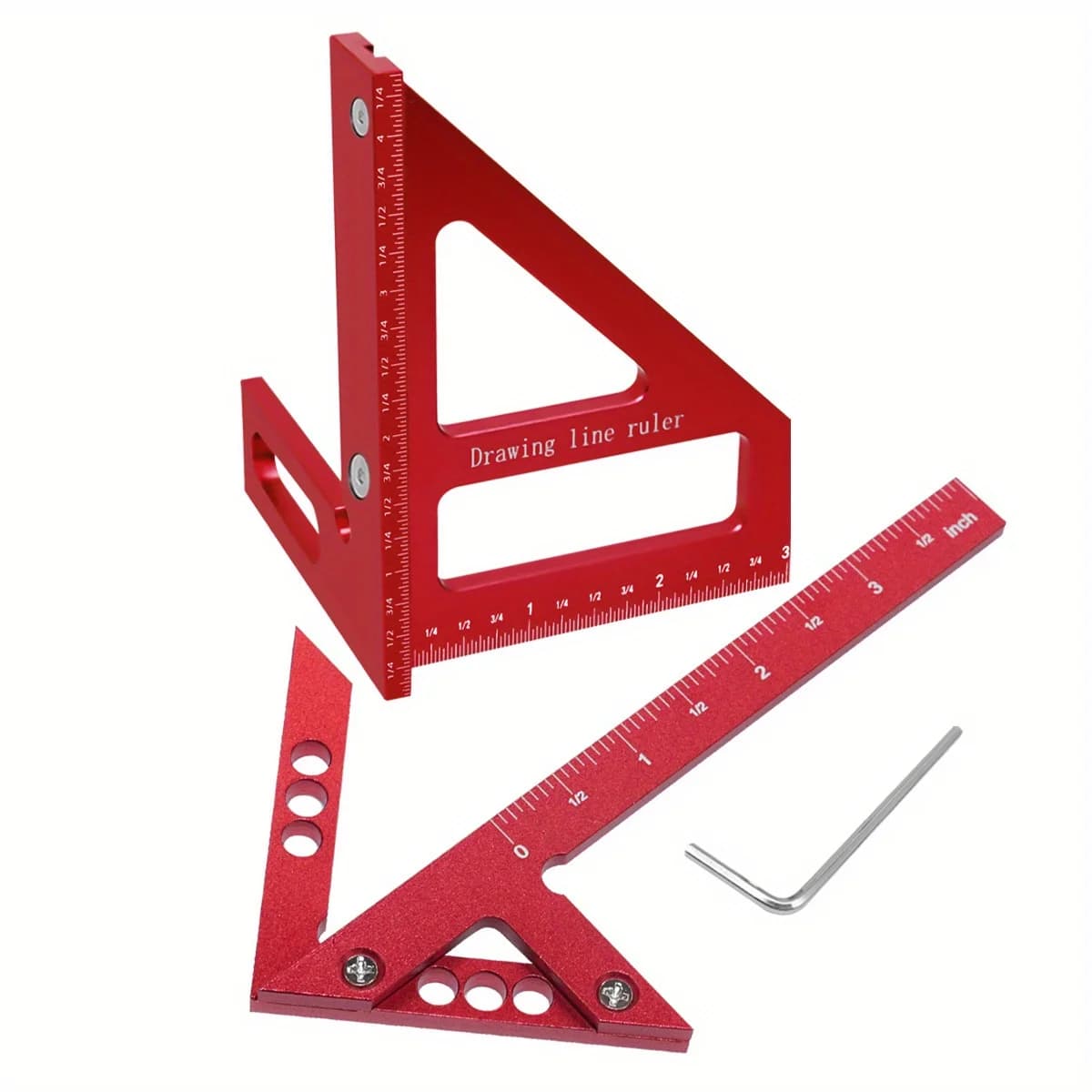2-Piece Aluminum Protractor and Carpenter Square Kit