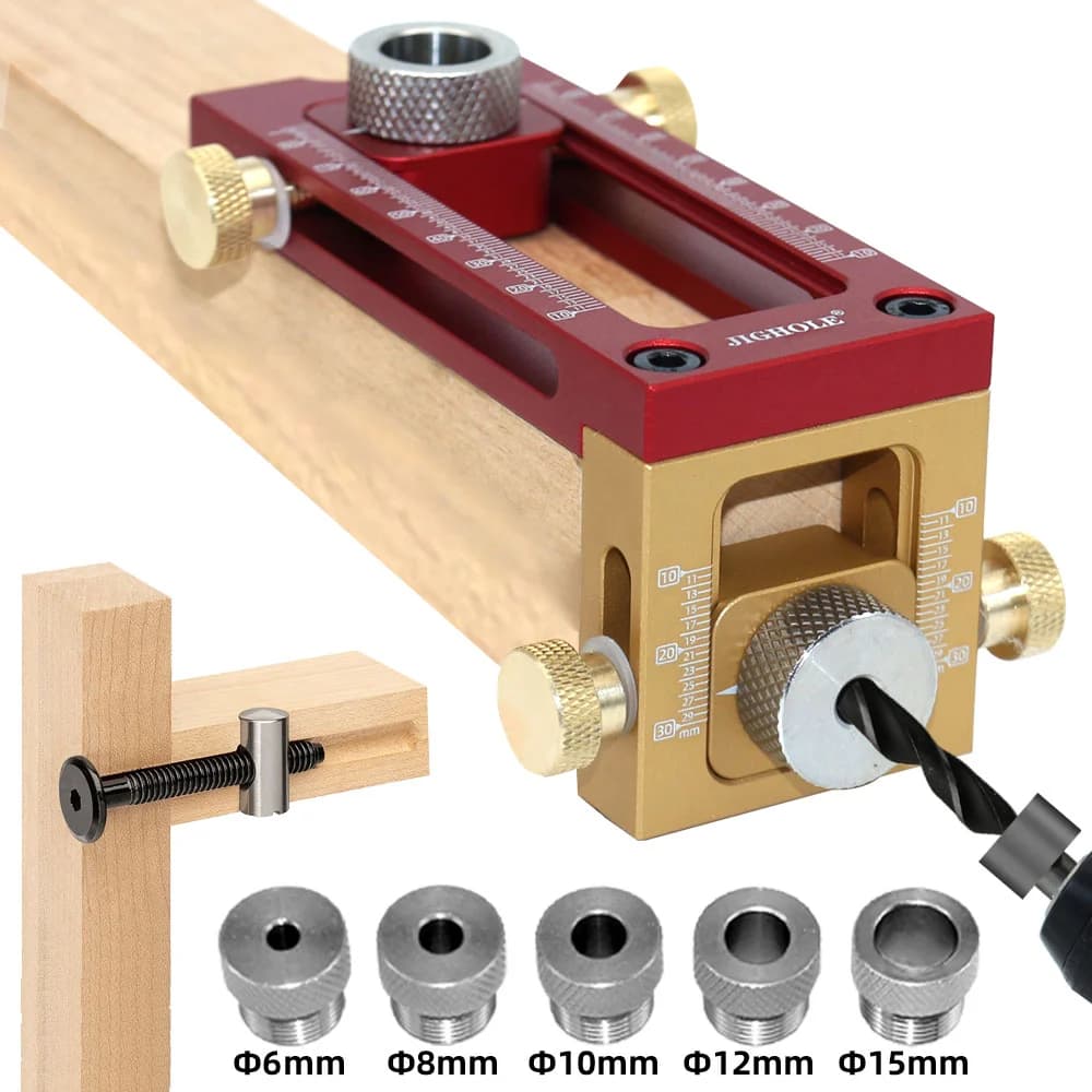 2-in-1 Drill Guide Doweling Jig with Bit Set