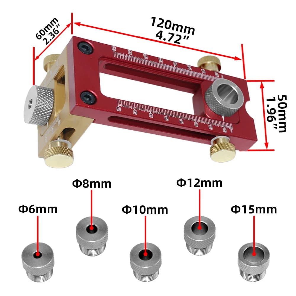 2-in-1 Drill Guide Doweling Jig with Bit Set
