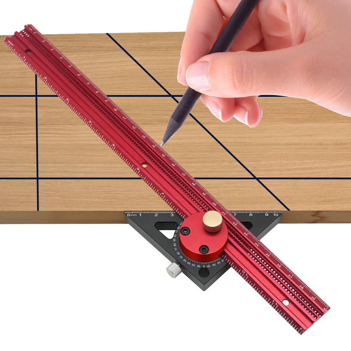 Precision Aluminum T-Type Scribe Ruler and Layout Marking Gauge