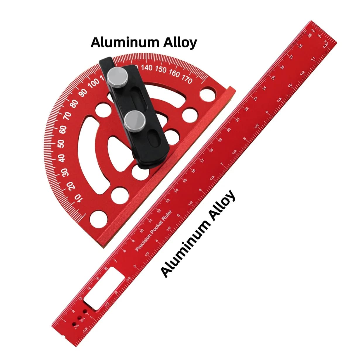 Aluminum 180 Degree Precision Protractor and Scribe