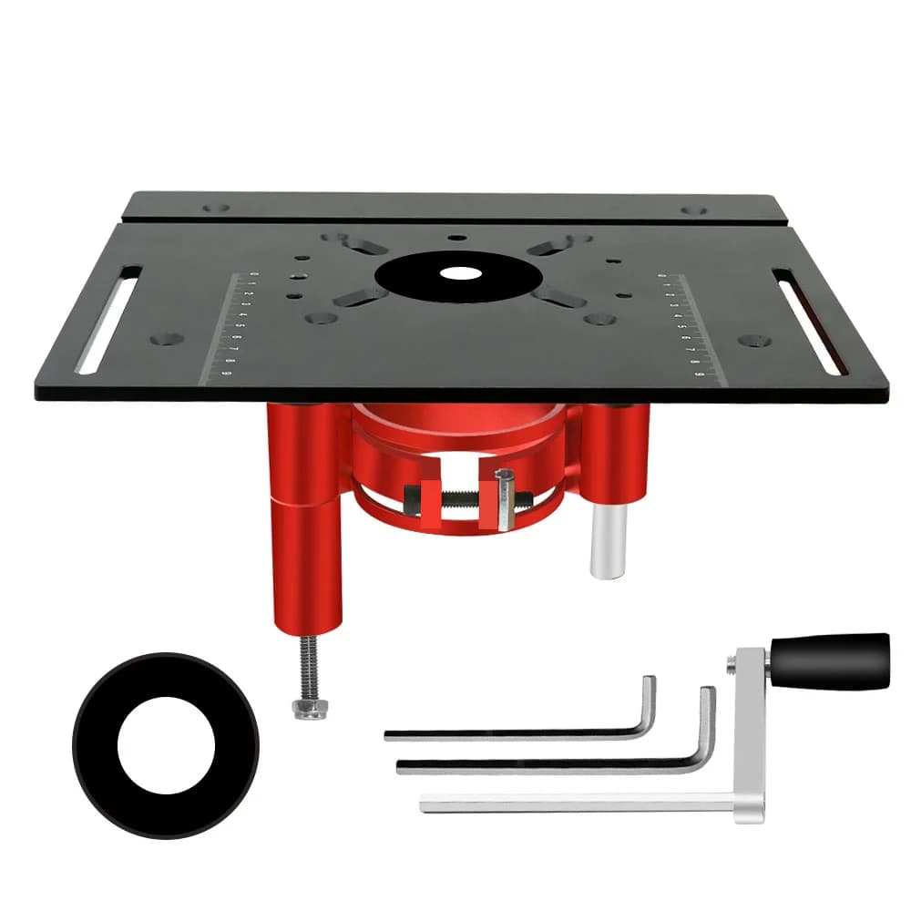 Precision Aluminum Router Lift System with Insert Plate