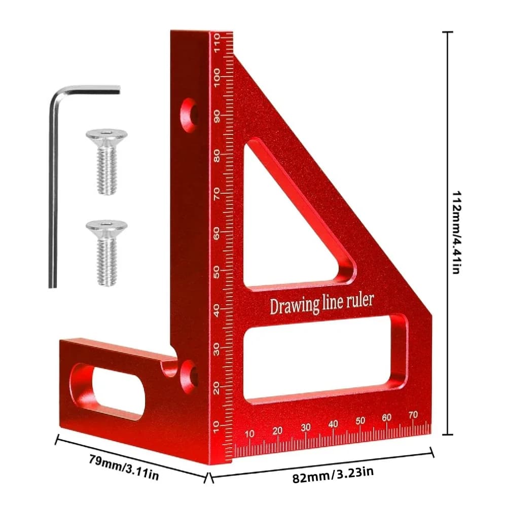 Aluminum Multi-Angle Measuring Ruler Protractor