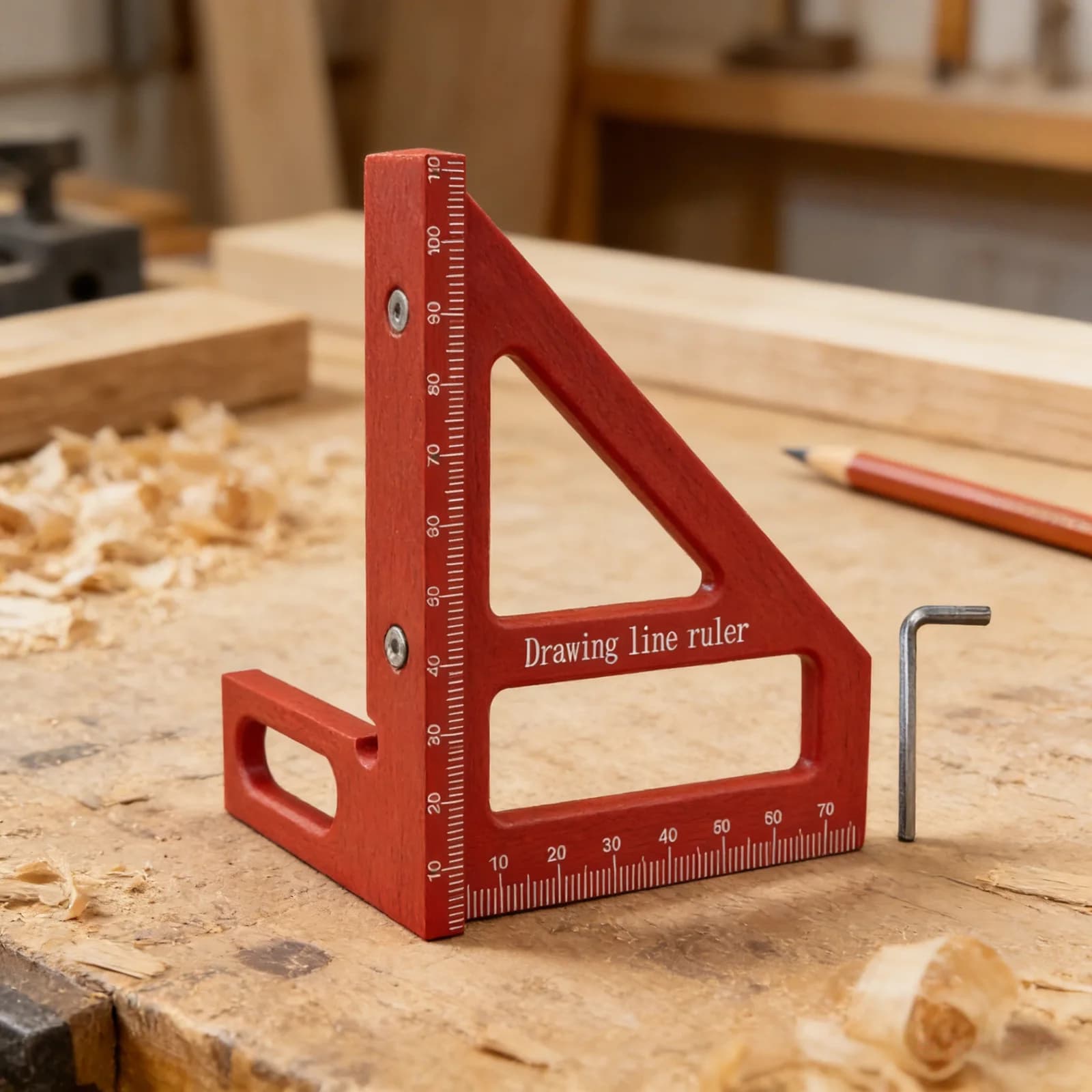 T-Shaped 45/90 Degree Angle Protractor with Scribe