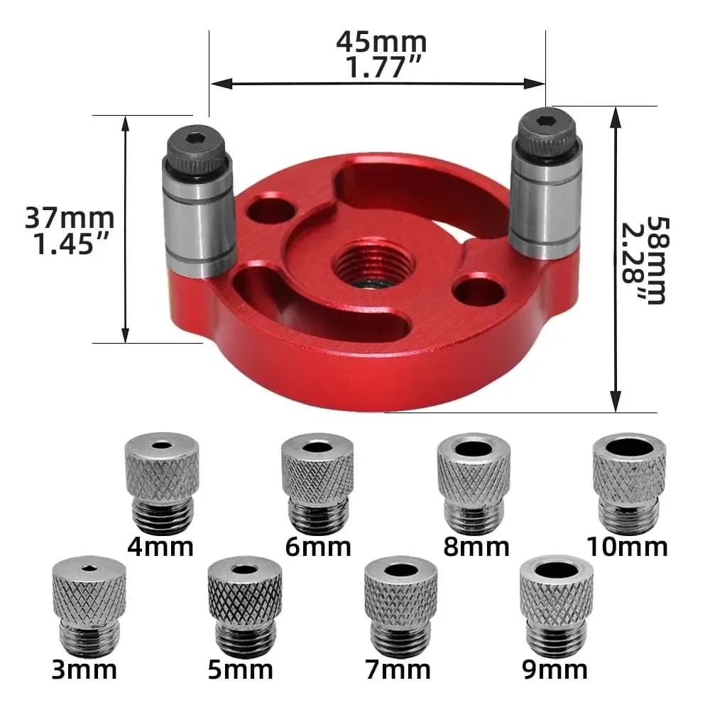 Upgraded 3-10mm Vertical Self-Centering Pocket Hole Jig