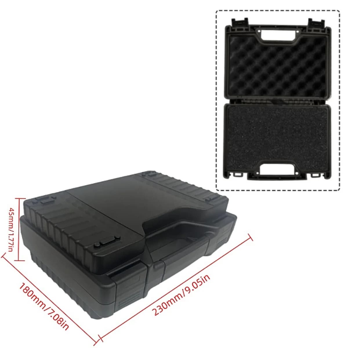 Plastic Portable Car Repair Tool Box with Sponge