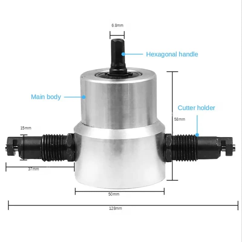 Double Head Metal Sheet Nibbler Cutter for Electric Drill