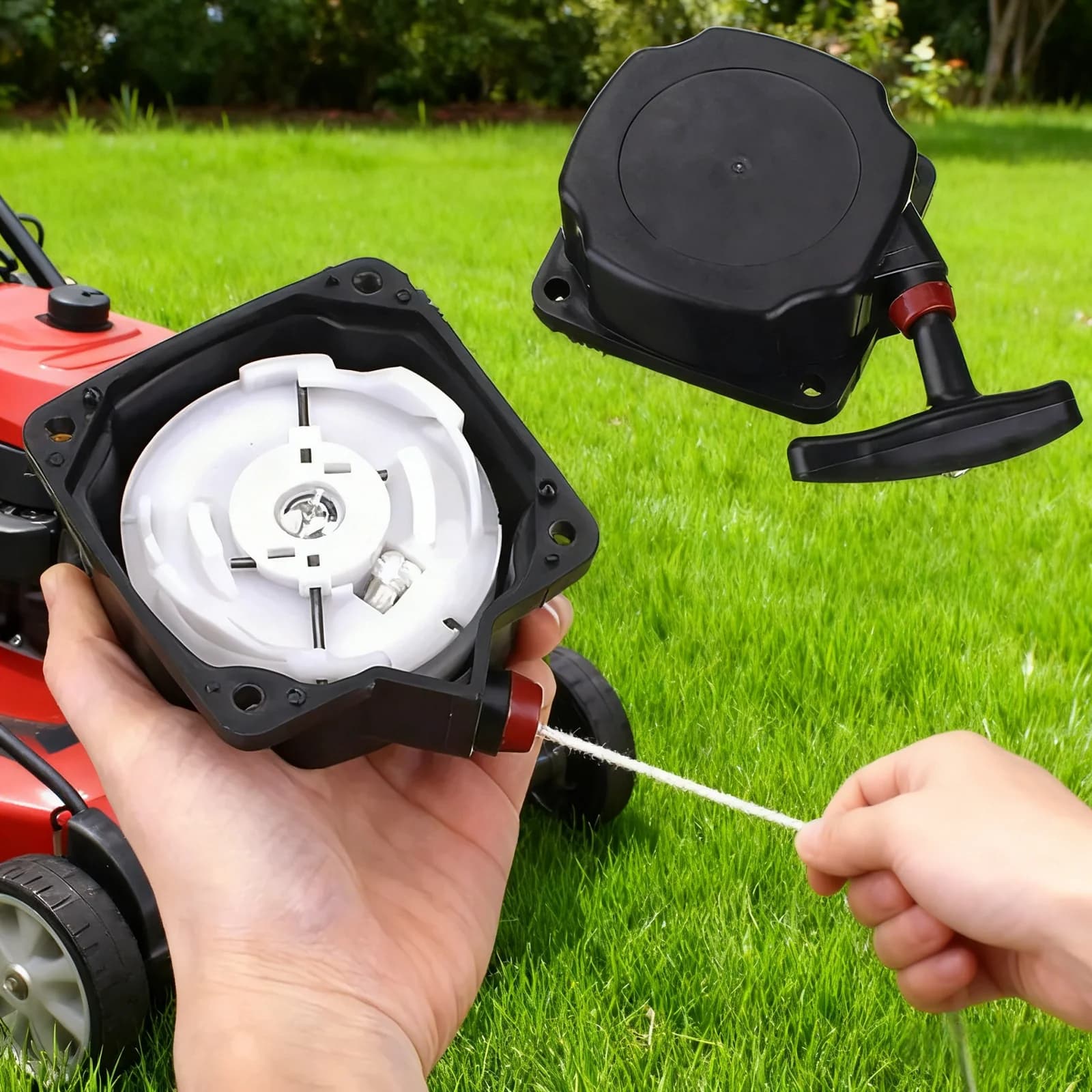 80mm Lawnmower Recoil Pull Starter and Panel Set