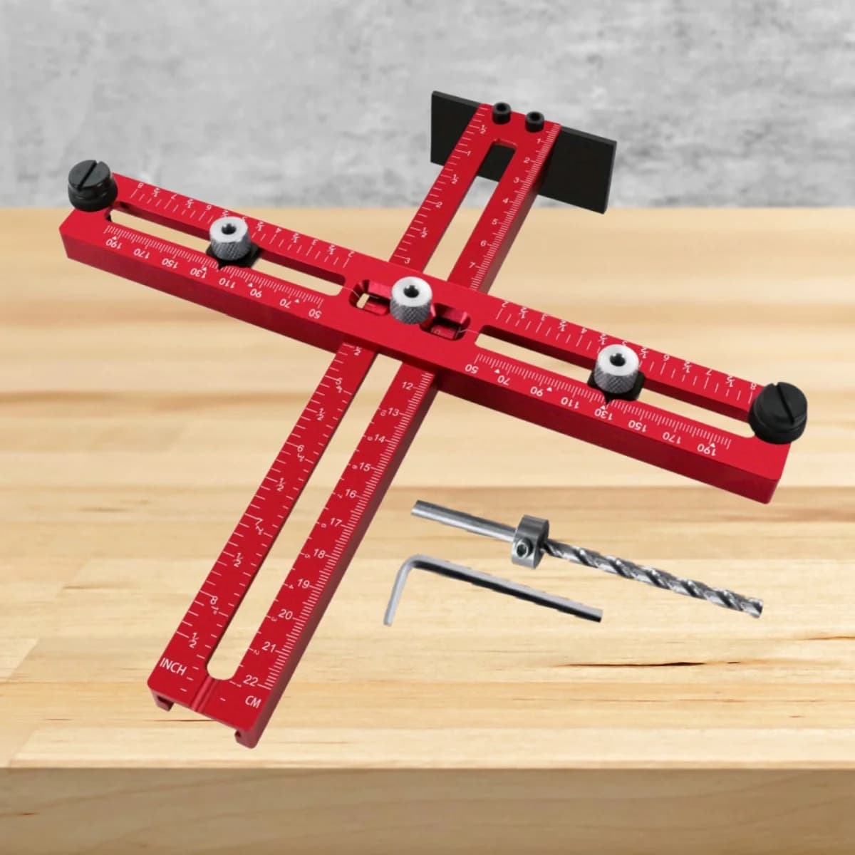 Adjustable Cabinet Handle and Knob Drill Guide Template