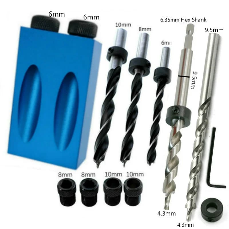 15 Degree Oblique Hole Locator and F-Clamp Jig Kit