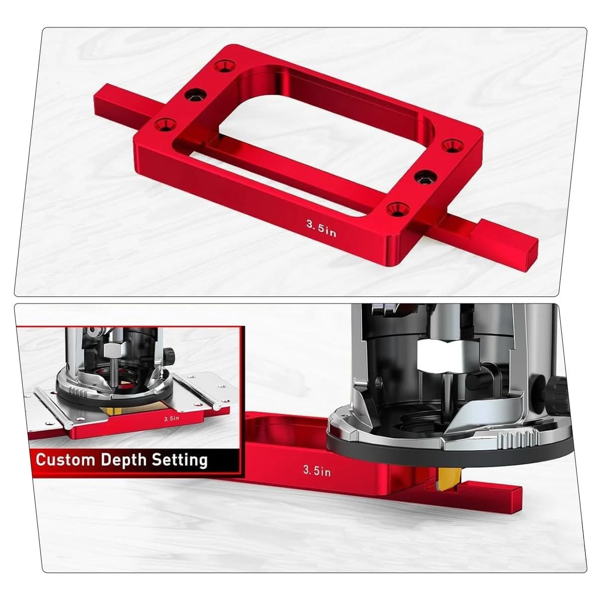 3.5 Inch Aluminum Door Hinge Mortising Jig