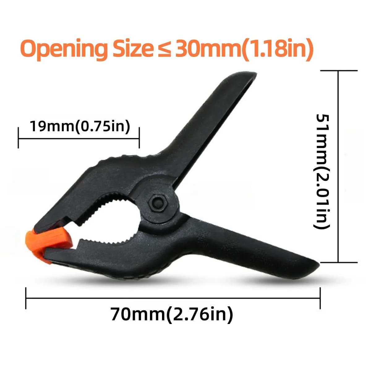 10-Pack 2-Inch Plastic Spring Toggle Clips