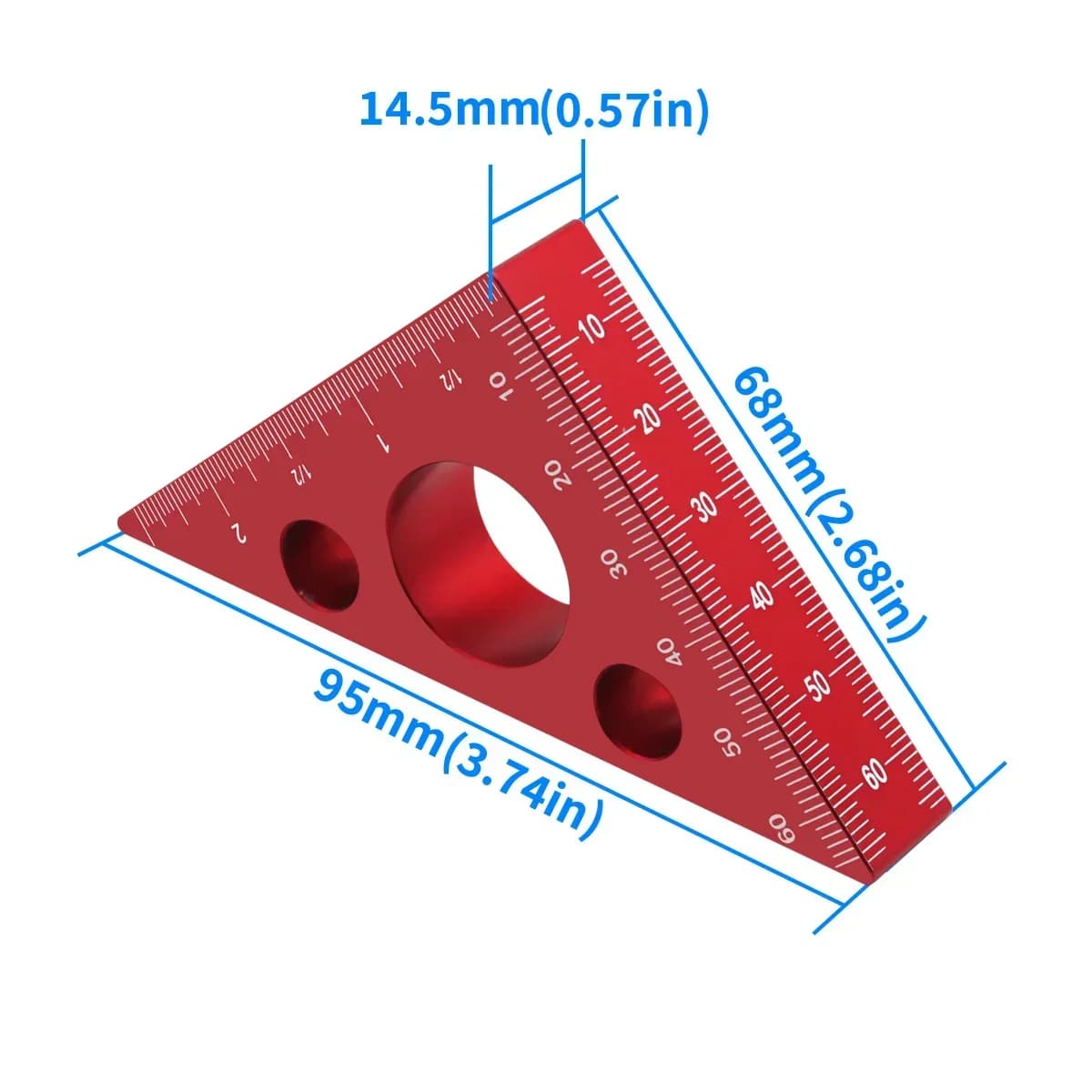 45/90 Degree Precision Aluminum Angle Ruler