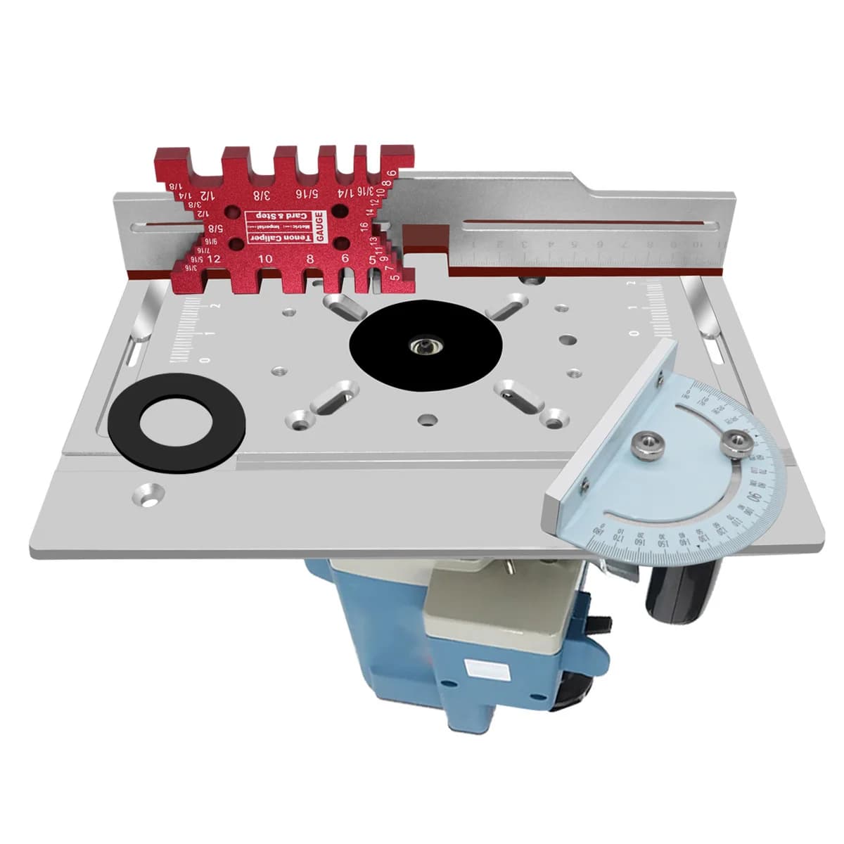 Aluminum Router Table Insert Plate with Tenoning Fence