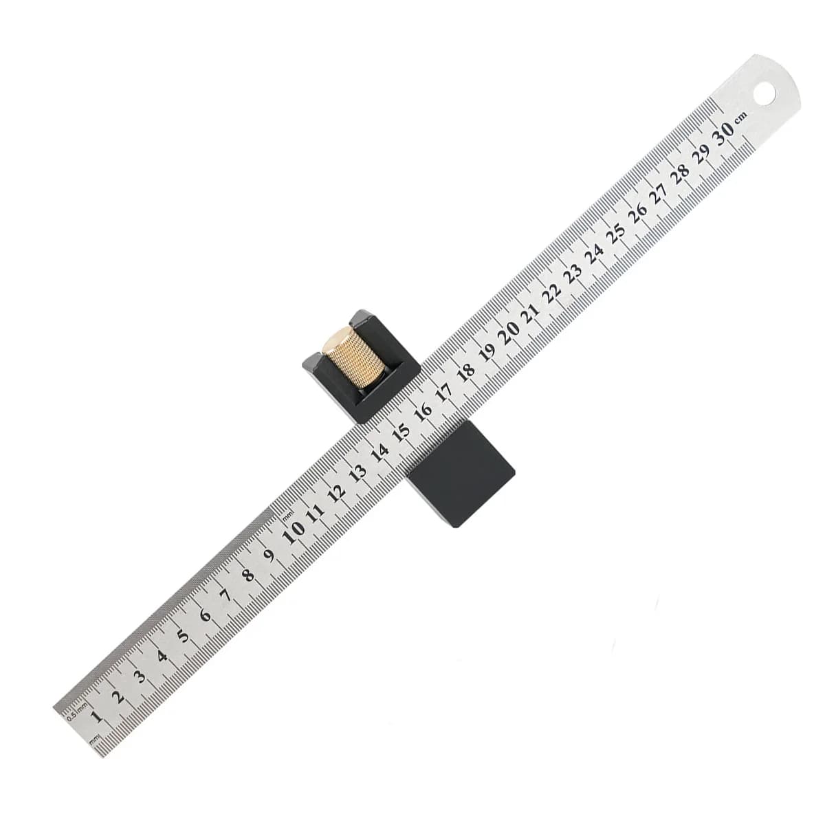Adjustable Locking Drawing Ruler with Slide Stop