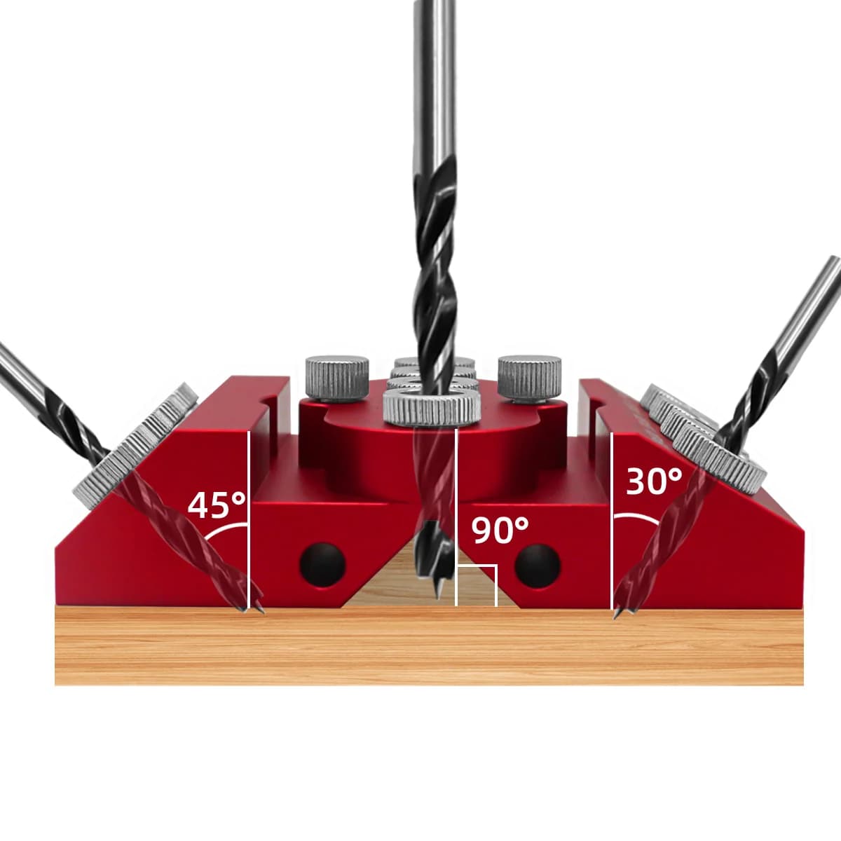 V-Drill Guide Jig for 30, 45, and 90 Degree Angles