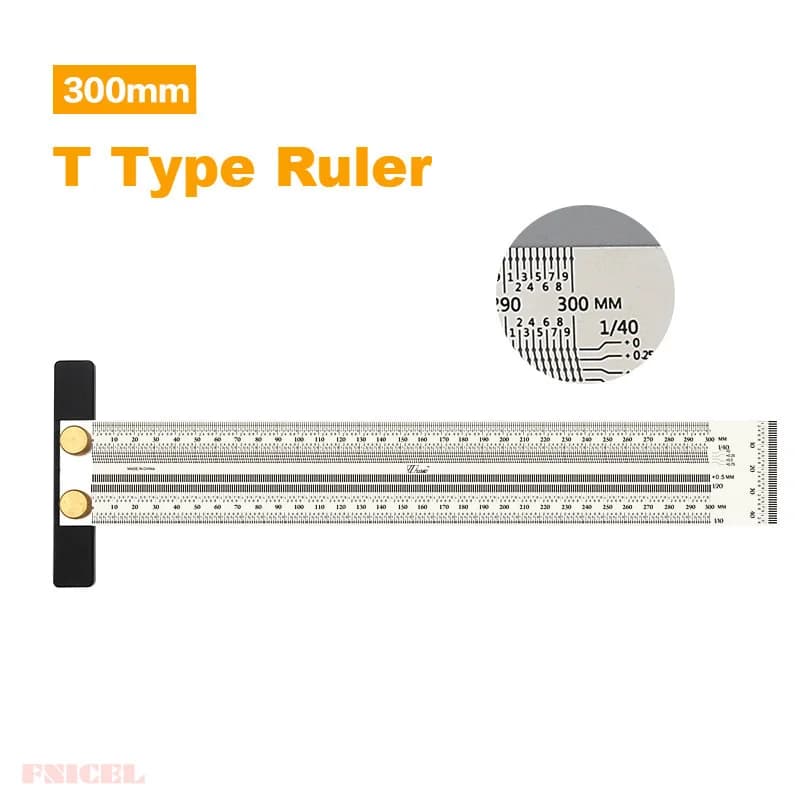 High-Precision Stainless Steel T-Type Scribing Ruler