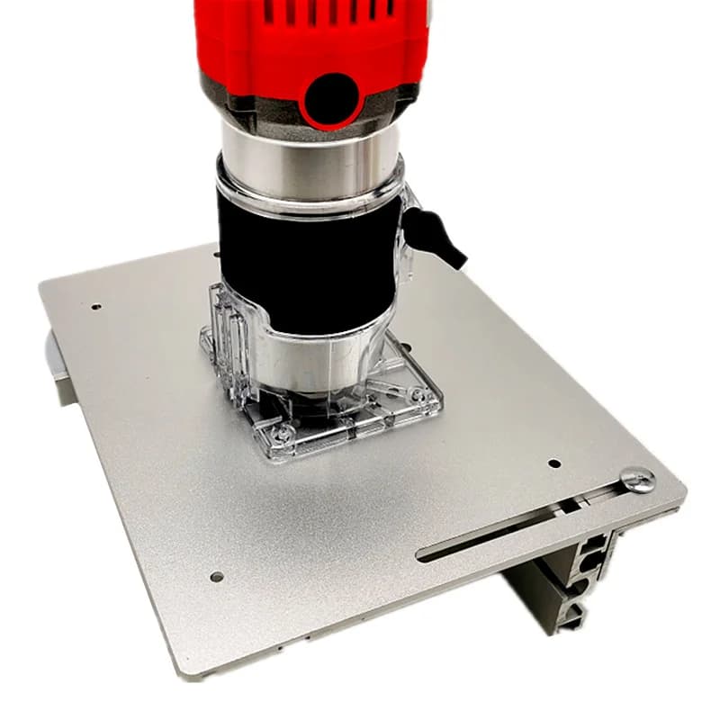 Universal Aluminum Router Table Insert Plate with Miter Gauge