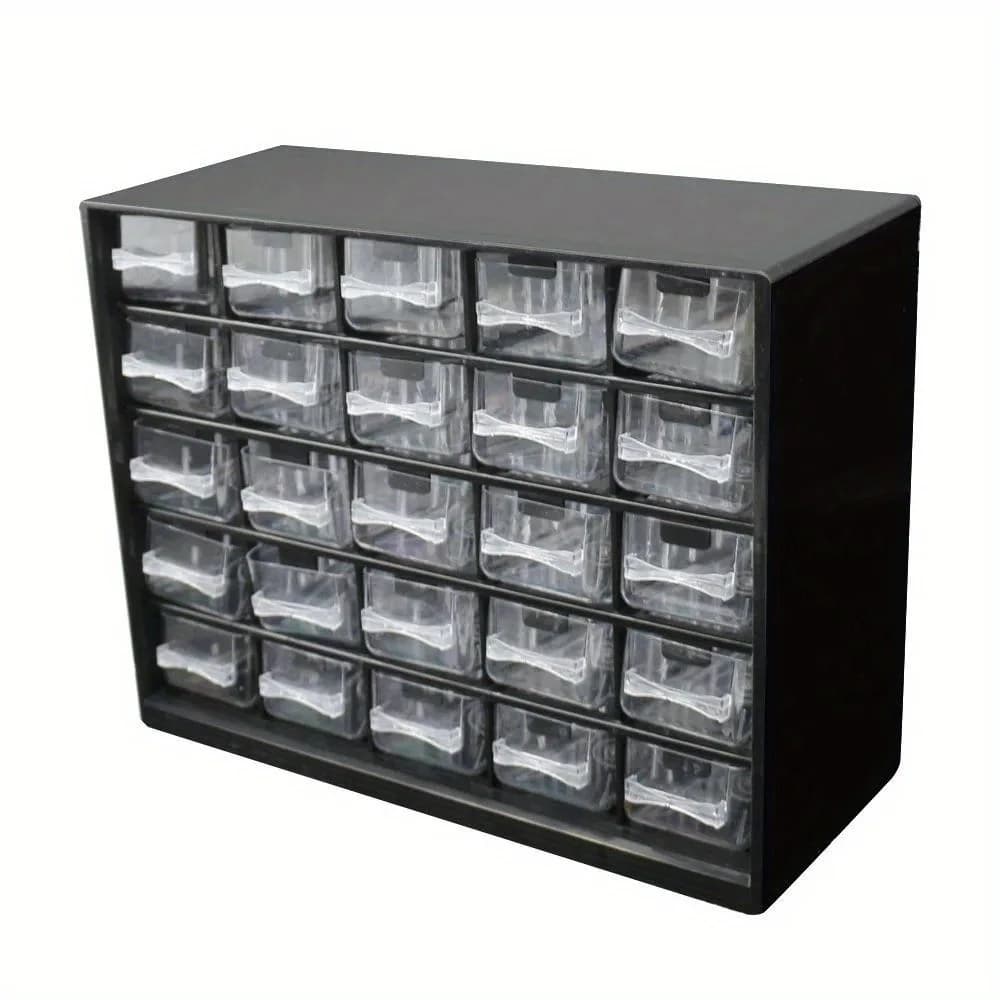 25-Grid Wall-Mounted Parts Storage Drawer Box