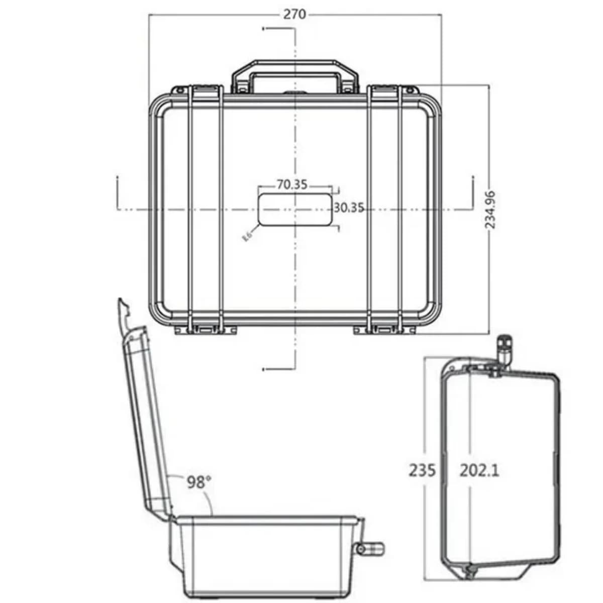 Waterproof Hard Impact Resistant Tool Storage Case