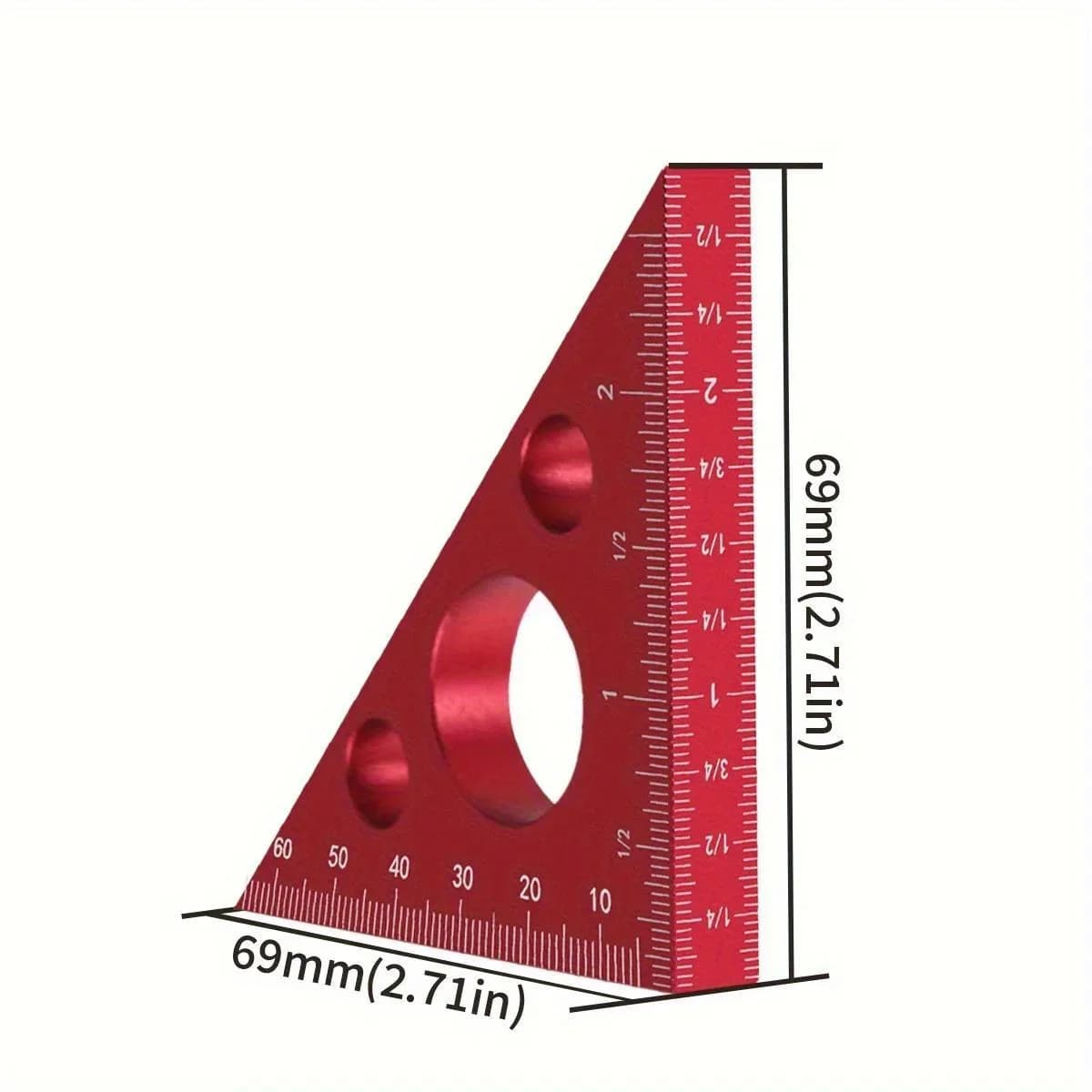 Dual-Scale Aluminum Triangle Angle Ruler