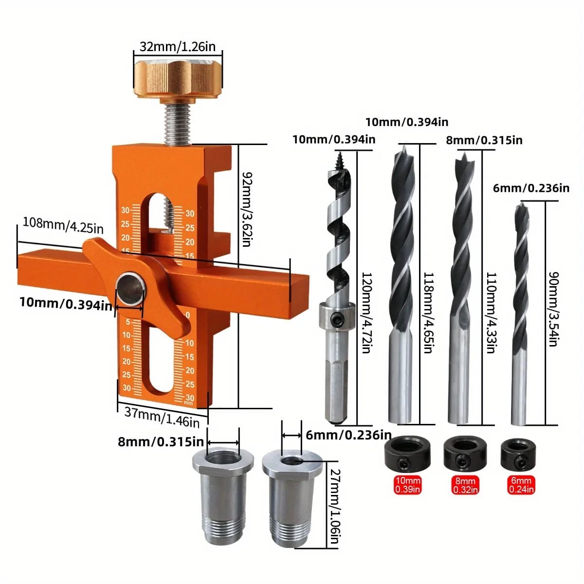 2-in-1 Cabinet Door Installation Jig with Drill Guide