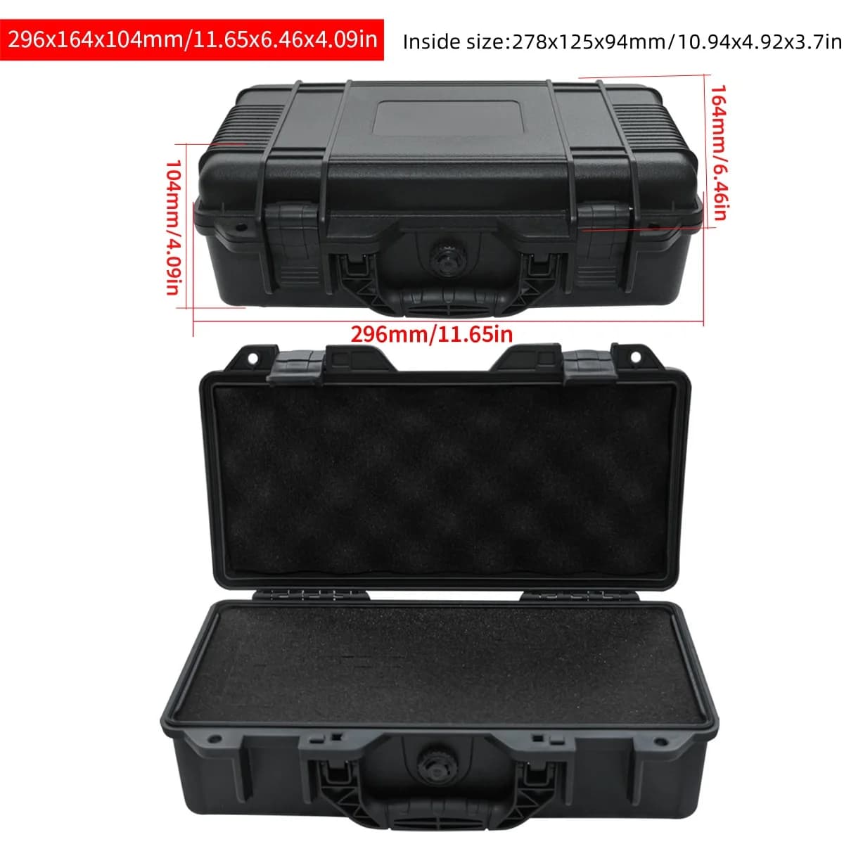 Rugged Waterproof Hard Carry Case with Foam Interior