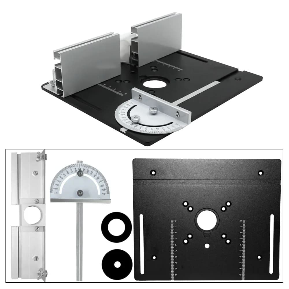Aluminum Router Table Insert Plate with Miter Gauge