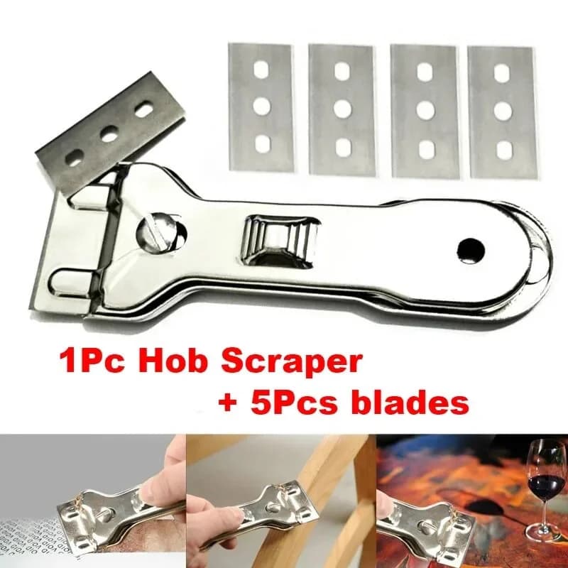 Glass Hob Scraper with 5 or 10 Spare Blades