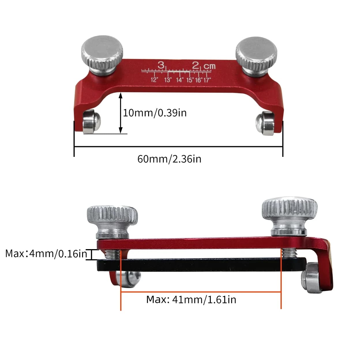 Aluminum Honing Guide for Chisel and Plane Sharpening