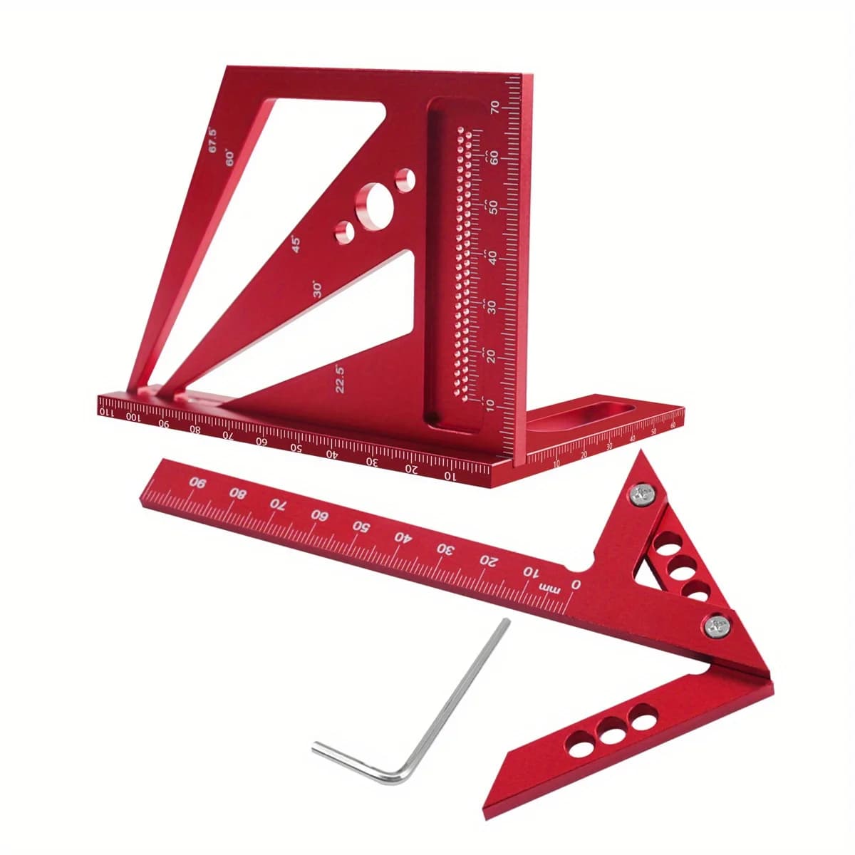 2-Piece Aluminum Protractor and Carpenter Square Kit