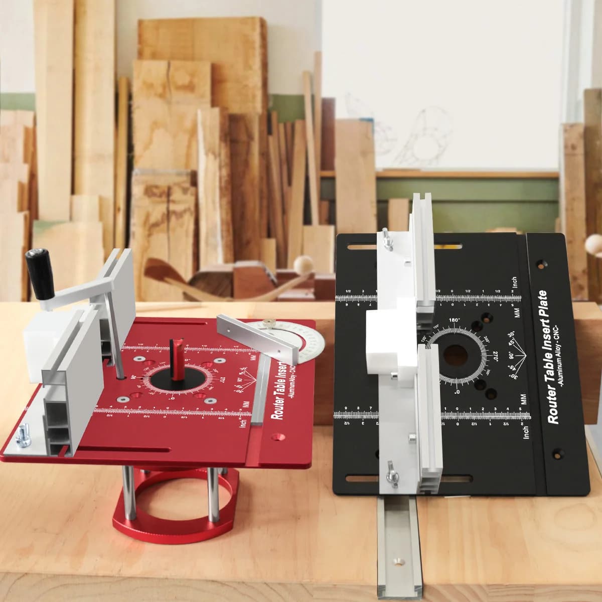 Router Table Insert Plate and Lift Kit Set