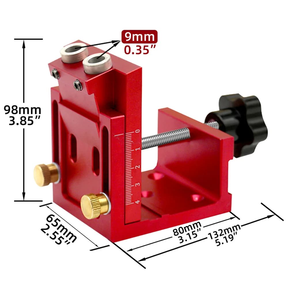 Pocket Hole Jig Kit with Drill Guide, Bits, and Screws