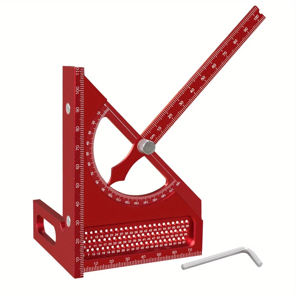 3D Adjustable Aluminum Carpentry Square Protractor
