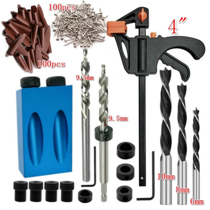 15 Degree Oblique Hole Locator and F-Clamp Jig Kit