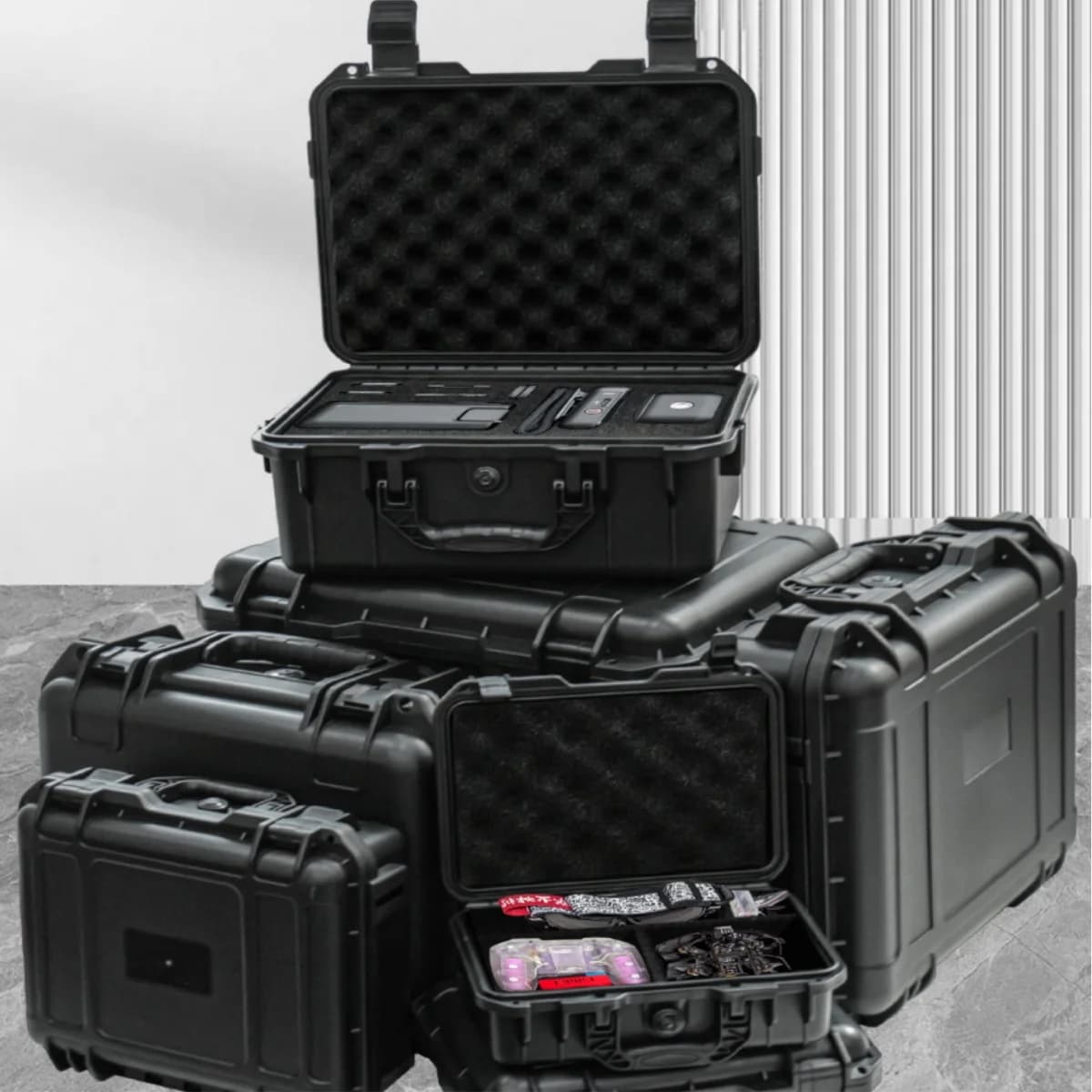 Heavy-Duty Shockproof Tool Box with Pre-Cut Sponge