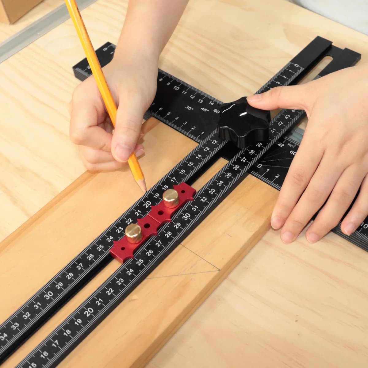 Adjustable 2-in-1 Drywall Drilling Positioning Square