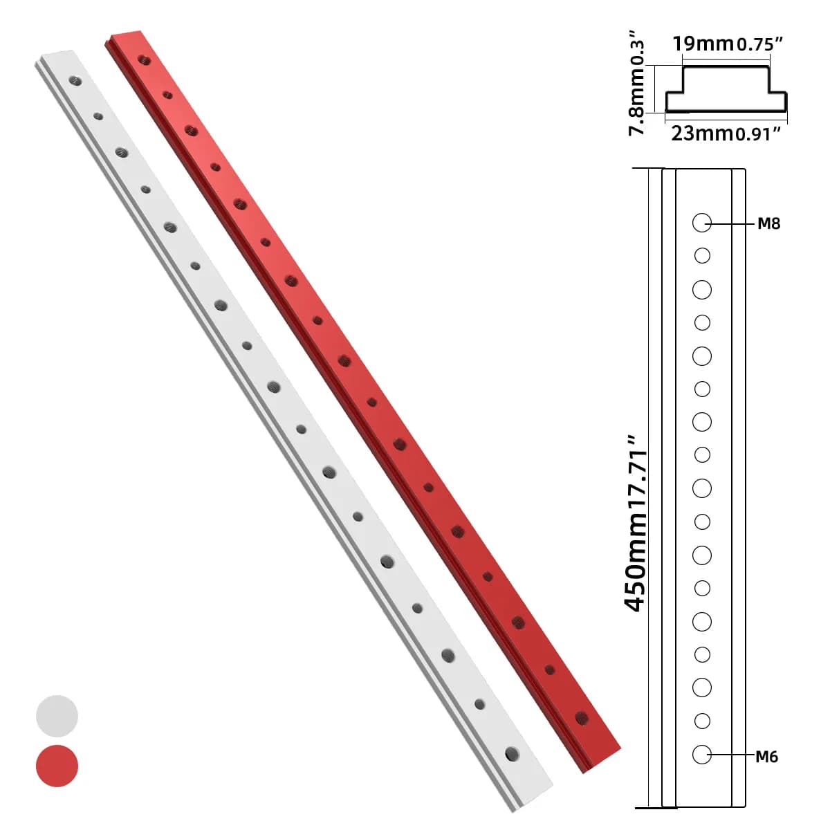 Aluminum T-Slot Miter Track Slider with Screws