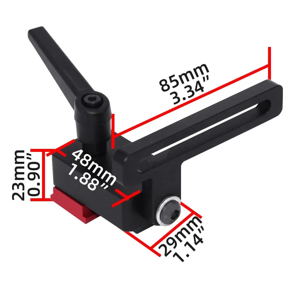 Aluminum Miter Track Stop Block for Standard T-Track