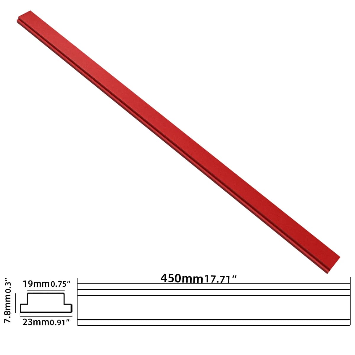 Aluminum T-Slot Miter Track Slider with Screws