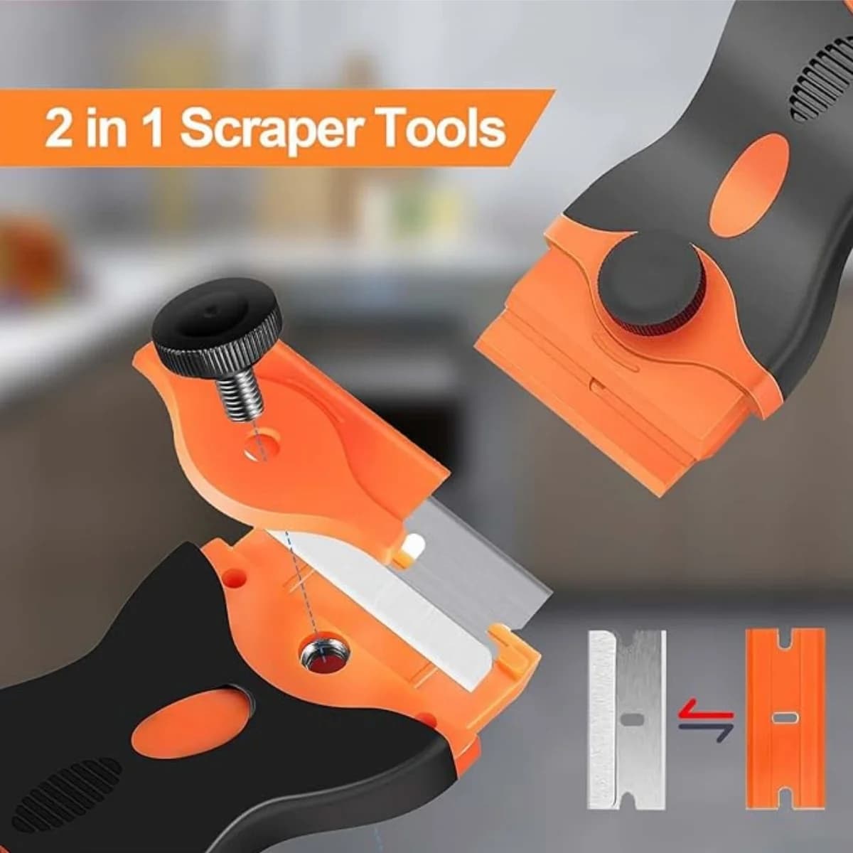 Double Edged Scraping Tool with 20 Replacement Blades