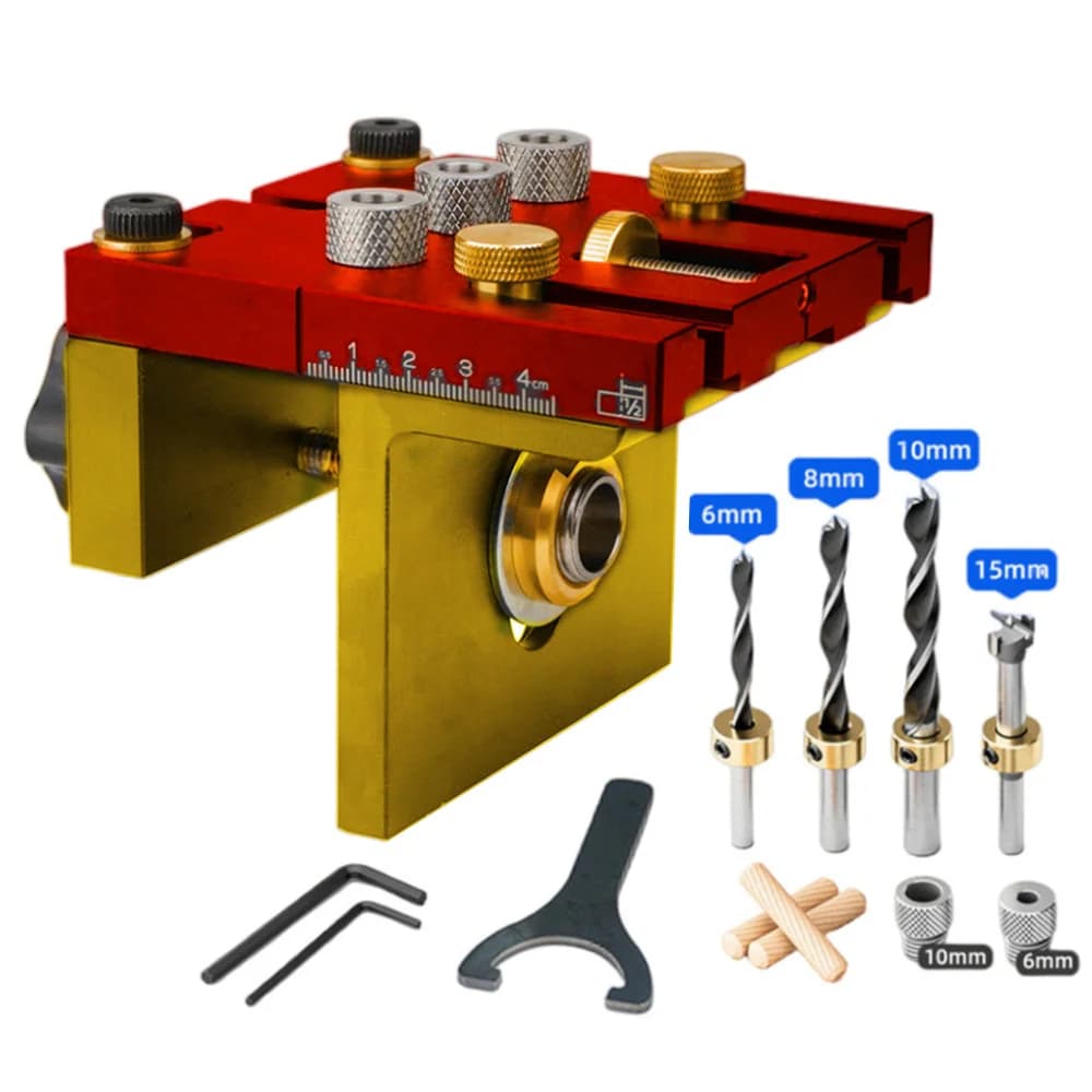 3-In-1 Adjustable Doweling And Pocket Hole Jig Kit