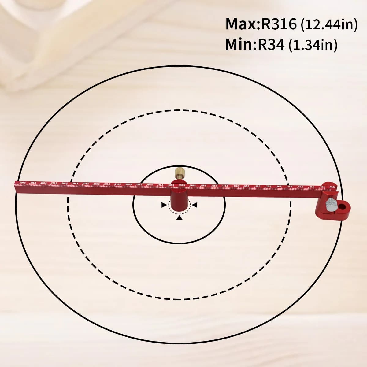 Adjustable Aluminum Woodworking Compass Scriber