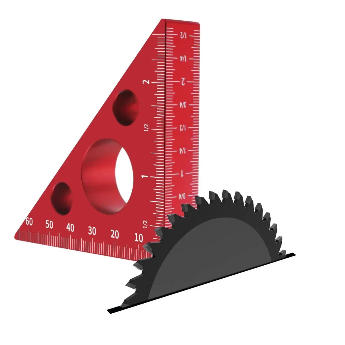45/90 Degree Precision Aluminum Angle Ruler