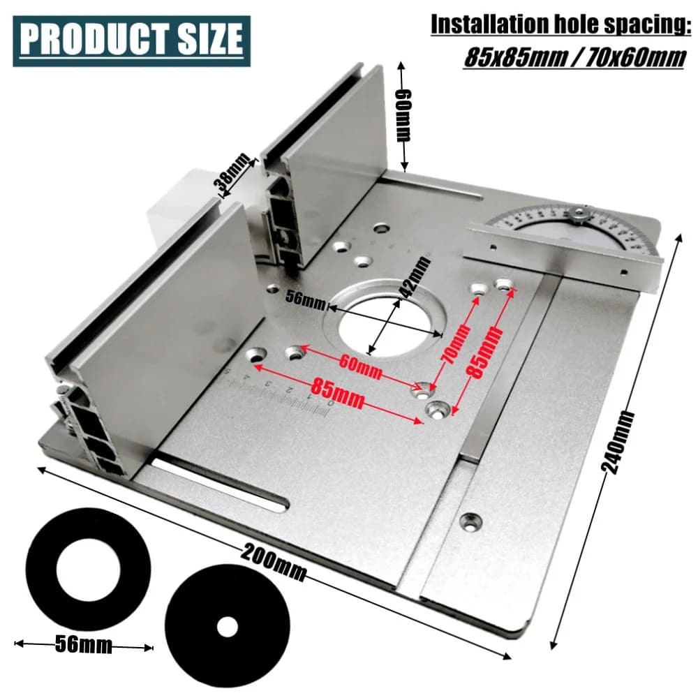 Router Table Insert Plate Set with Transparent Shield