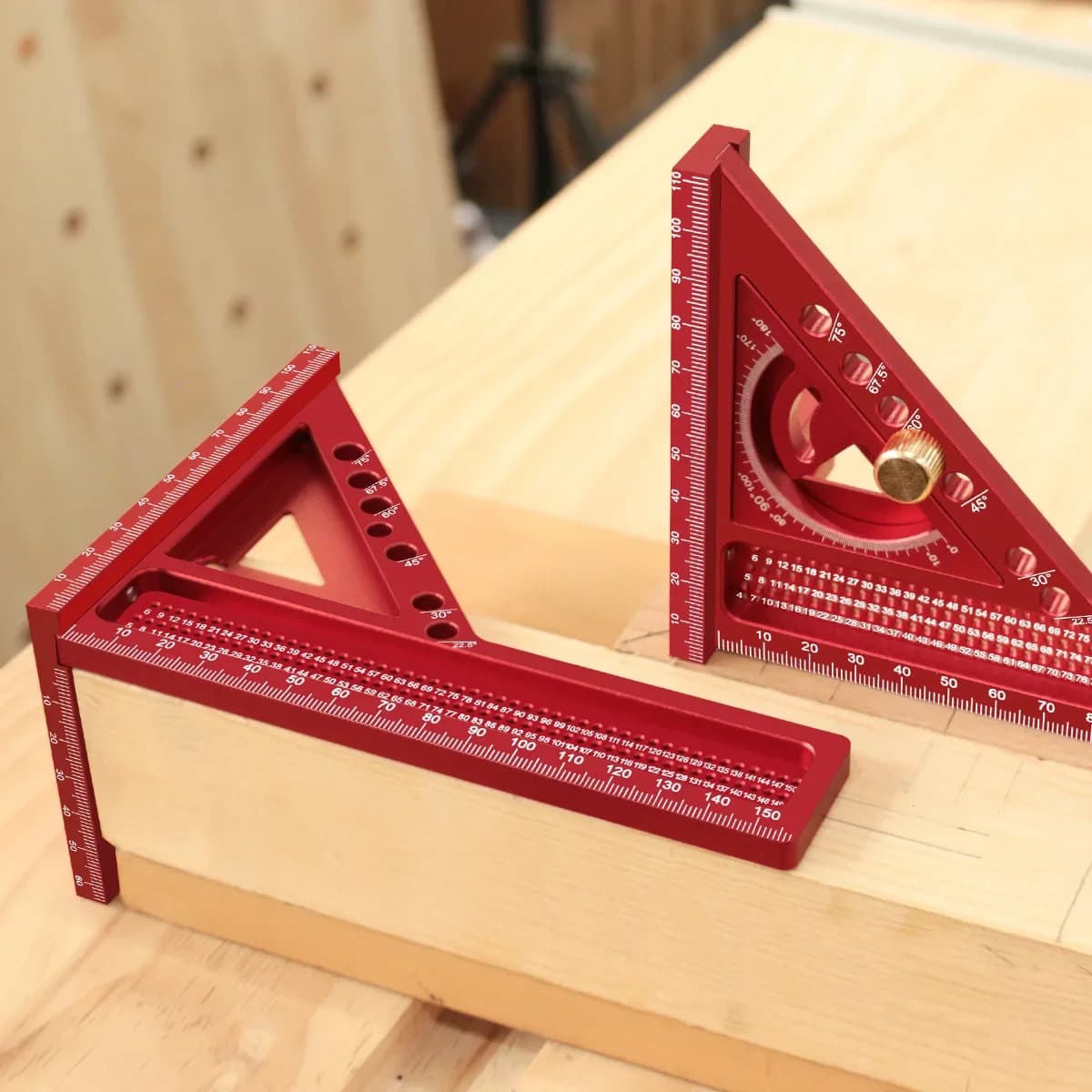 2-in-1 Carpentry Set Square and Triangle Ruler