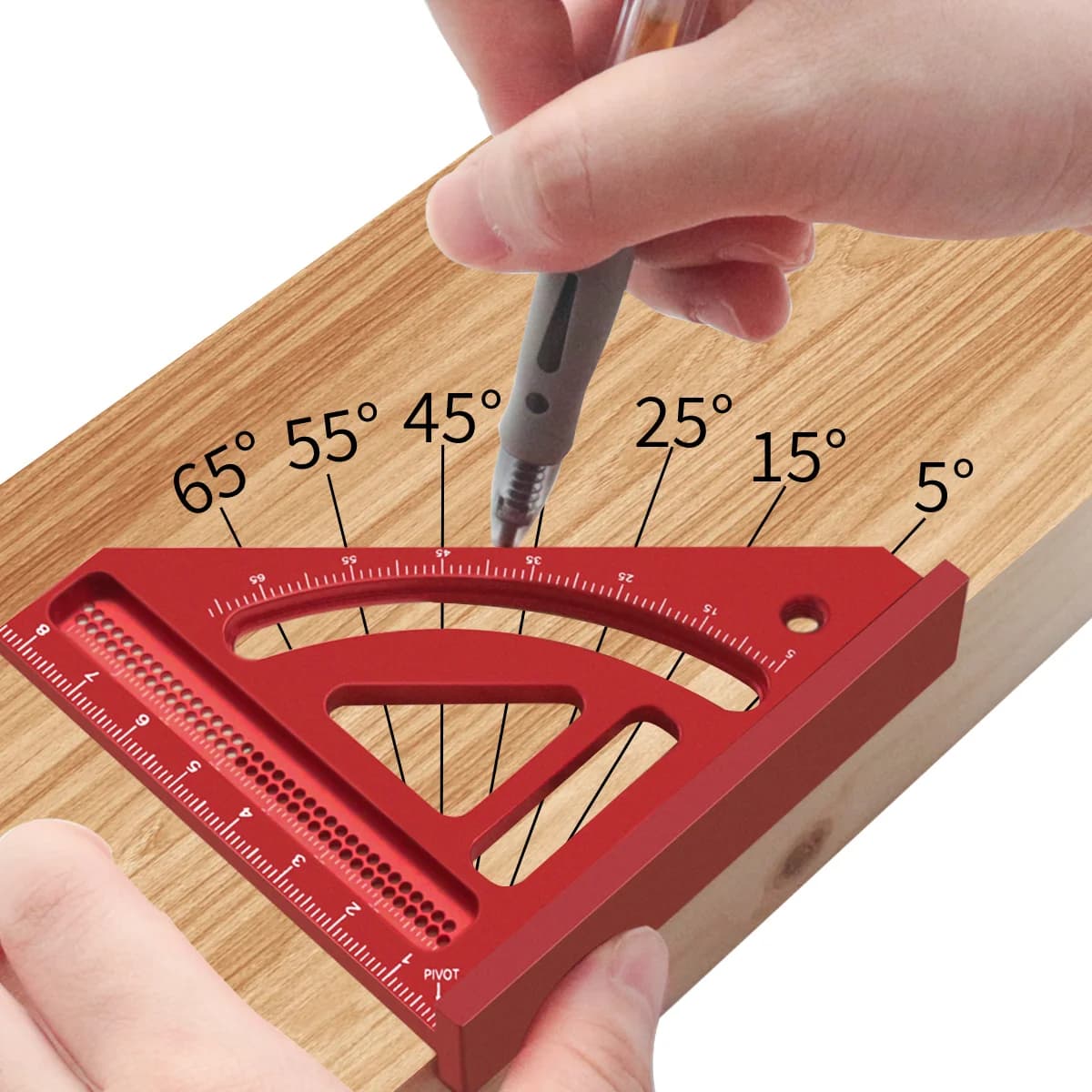Multi-Angle Aluminum Miter Triangle Protractor Ruler